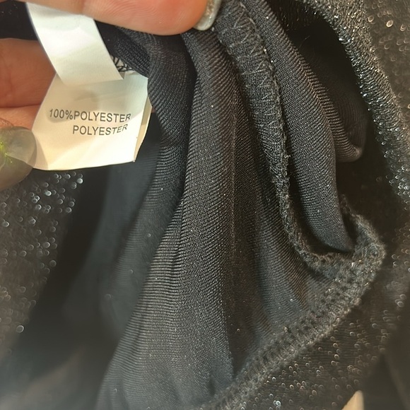 MISSPAP black shimmer galaxy long sleeve hooded pullover size women’s small - Picture 5 of 7